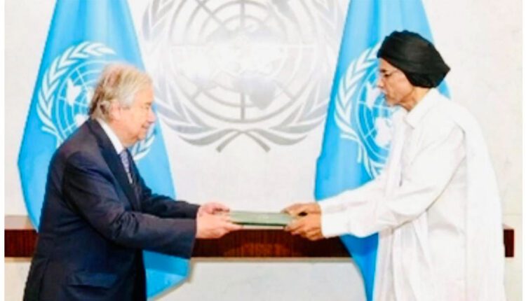 شيخنا ولد النني يقدم أوراق اعتماده سفير ومندوب موريتانيا لدى الأمم المتحدة