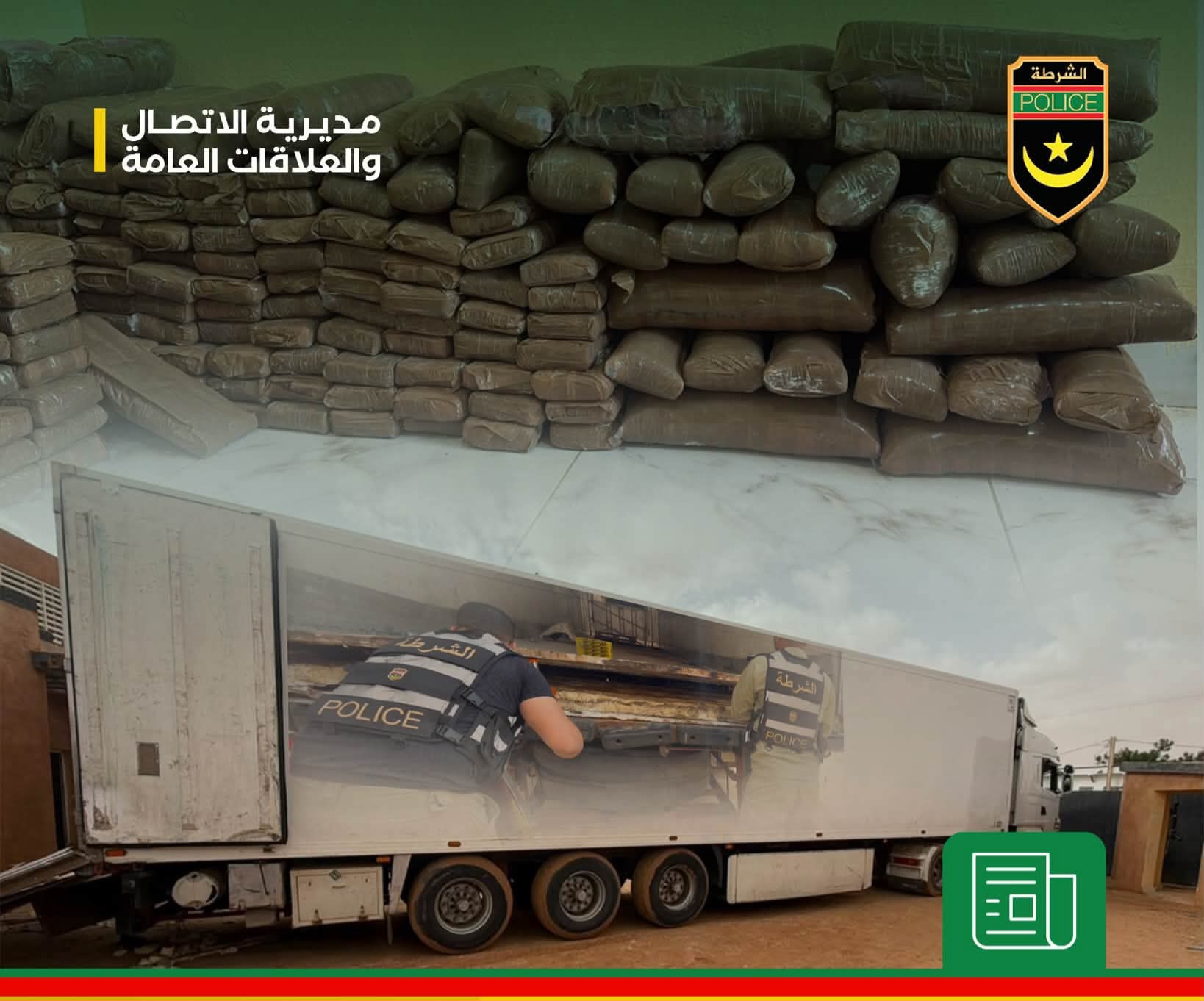 الشرطة الوطنية تفكك شبكة لتهريب المخدرات وتحجز 230 كلغ من الحشيش