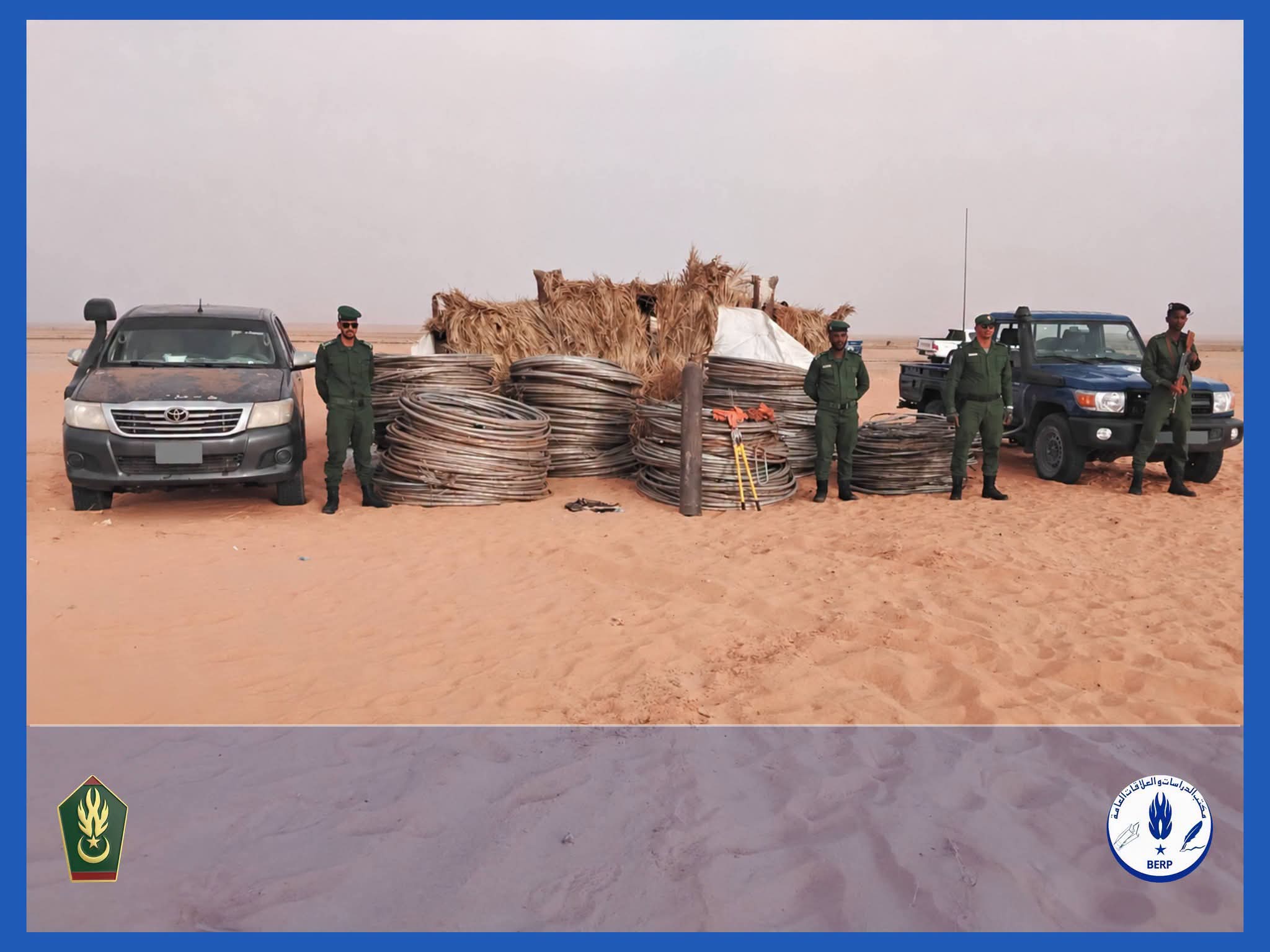 الدرك الوطني يوقف عصابة متهمة بسرقة أسلاك من خط الجهد العالي بين نواكشوط وأزويرات