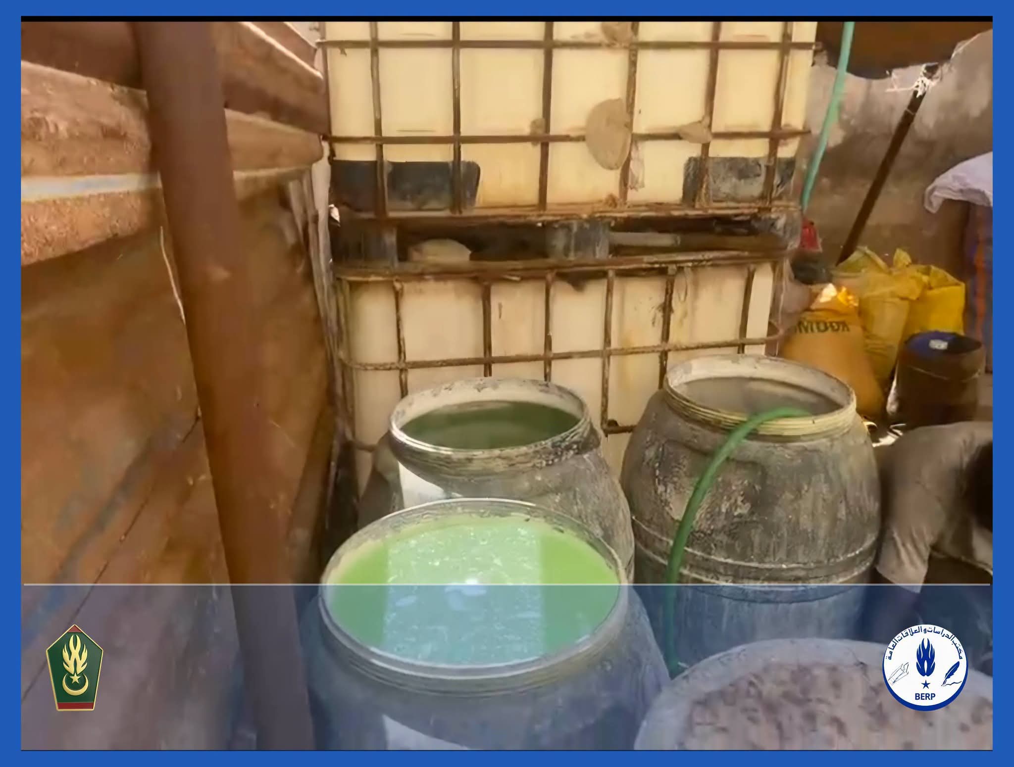 الدرك الوطني يضبط مصنعًا غير مرخص لإنتاج مادة جافيل بدار النعيم